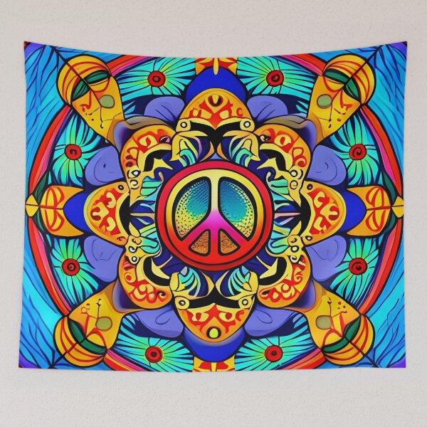 Item preview, Peace Sign Mandala designed and sold by BrooklynPopArts.