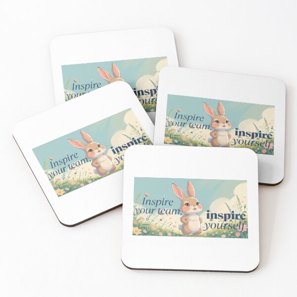 Item preview, Inspire your team motivational bunny  designed and sold by reallycoolbunny.