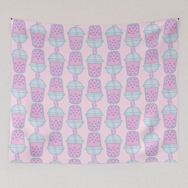 Item preview, Boba Tea Drink - Pink & Blue designed and sold by SChristineBrink.