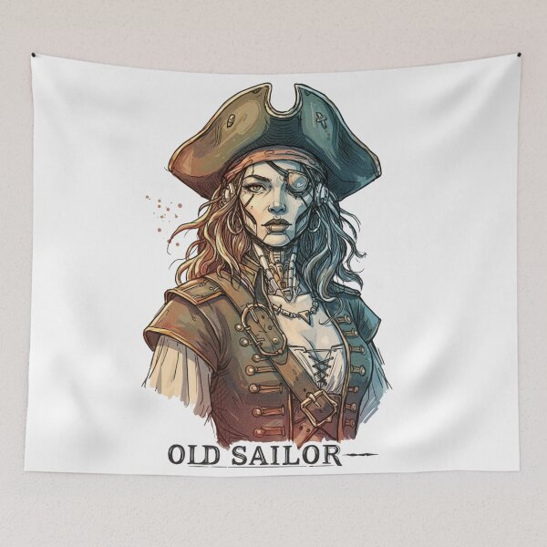 Item preview, Cyber Pirate Old Sailor designed and sold by JonelleTshirts.
