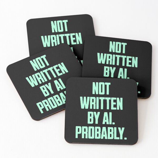 Item preview, Not Written by AI – Sarcastic Typographic Design designed and sold by Dago345.