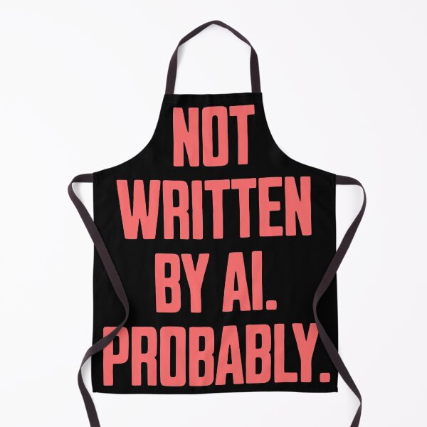 Item preview, Not Written by AI – Sarcastic Typographic Design designed and sold by Dago345.