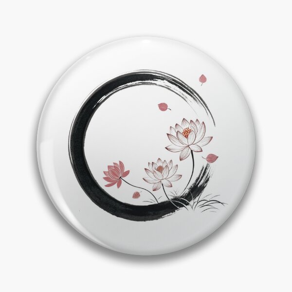 Item preview, Zen circle with lotus flovers , symbols of purity. designed and sold by Lucky 777.