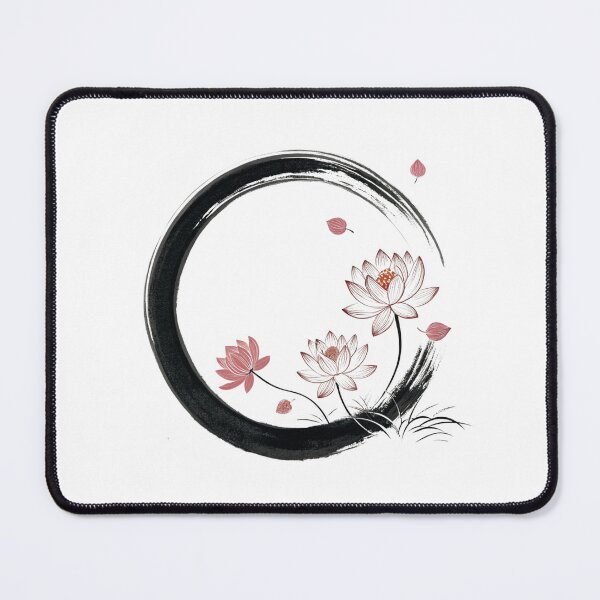 Item preview, Zen circle with lotus flovers , symbols of purity. designed and sold by Lucky 777.