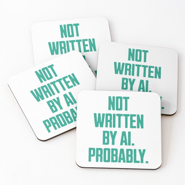 Item preview, Not Written by AI – Sarcastic Typographic Design designed and sold by Dago345.