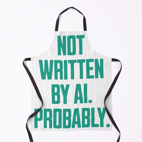 Item preview, Not Written by AI – Sarcastic Typographic Design designed and sold by Dago345.