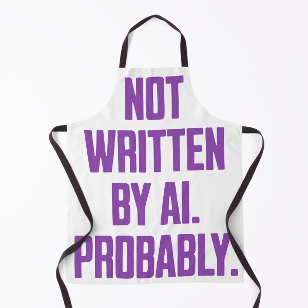 Item preview, Not Written by AI – Sarcastic Typographic Design designed and sold by Dago345.