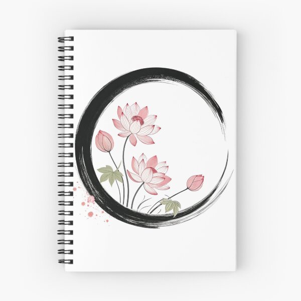Item preview, Zen circle with lotus flovers designed and sold by Lucky 777.