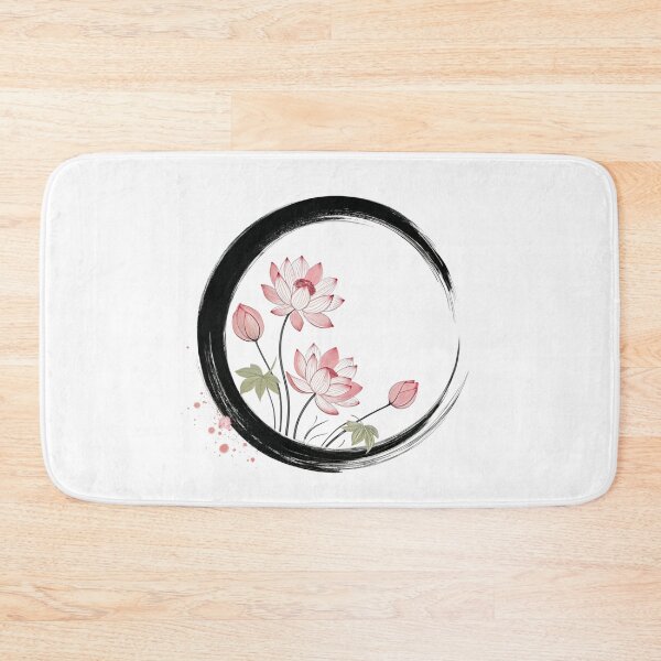 Item preview, Zen circle with lotus flovers designed and sold by Lucky 777.