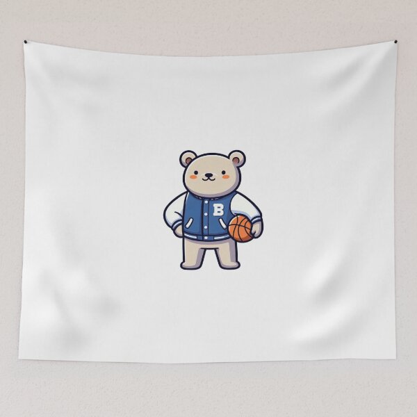 Item preview, Cartoon Bear in Varsity Jacket – Sporty Animal Attitude designed and sold by Confuzz1ed.