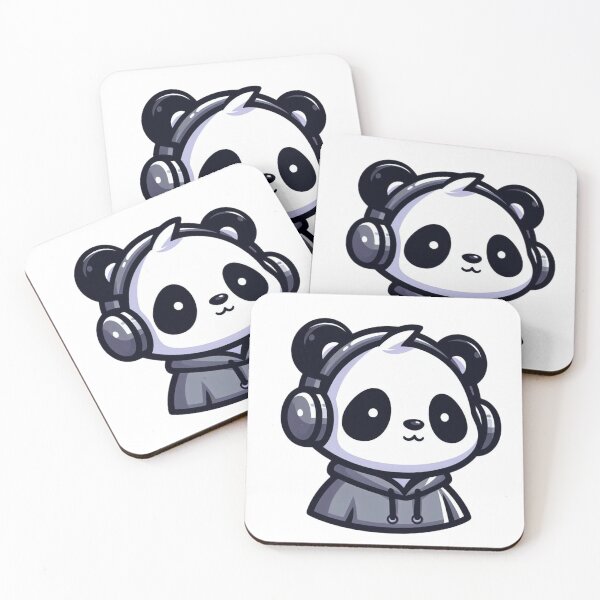 Artikelvorschau, Cartoon Panda im Hoodie mit Kopfhörern – Chill Beats Bear entworfen und verkauft von Confuzz1ed.