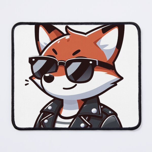Item preview, Cartoon Fox in Leather Jacket and Shades – Cool Attitude Animal designed and sold by Confuzz1ed.