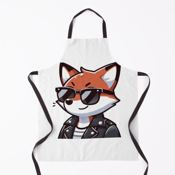 Item preview, Cartoon Fox in Leather Jacket and Shades – Cool Attitude Animal designed and sold by Confuzz1ed.
