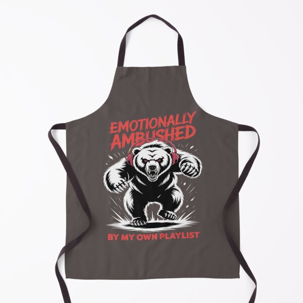 Item preview, Emotionally Ambushed By My Own Playlist - Funny Bear Music Meme designed and sold by Cree8if.