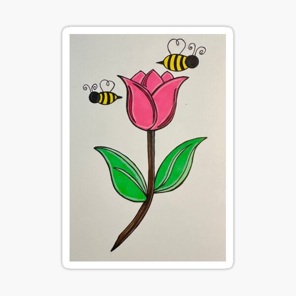 Item preview, Flower & Bees designed and sold by arTCre8ions.
