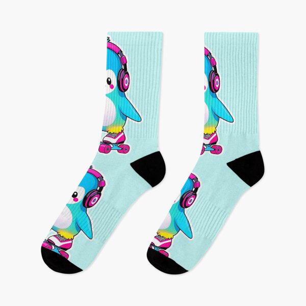 Item preview, Cool Penguin on Roller Skates designed and sold by Pampam-stickers.