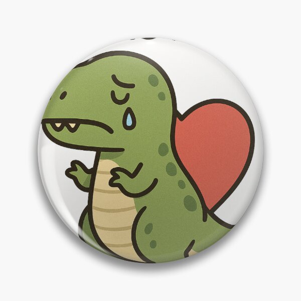 Item preview, Terrible Lizard – Sad T-Rex with a Heart designed and sold by Rissi03.