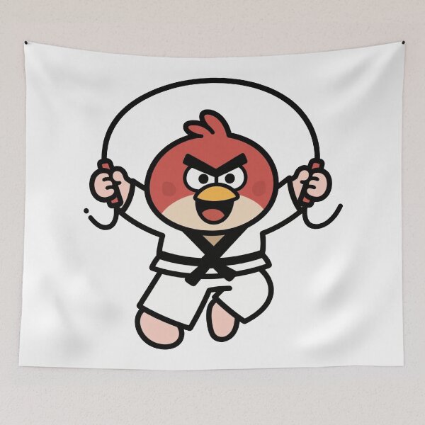 Item preview, Taekwondo Bird Jump Rope – Martial Arts Cartoon Character designed and sold by Pulse Creativity Designs.