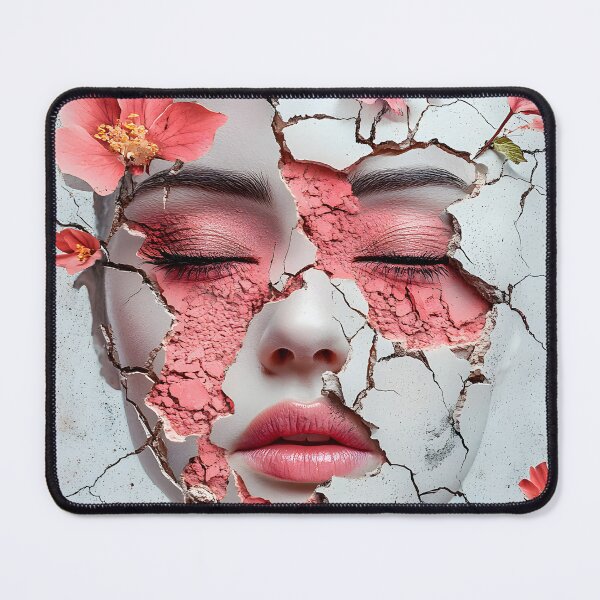 Item preview, Cracked Reflection with Floral Elements in Art designed and sold by Artessie.