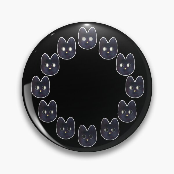 Item preview, Black Cats Heads Moon Phases designed and sold by Alllart.