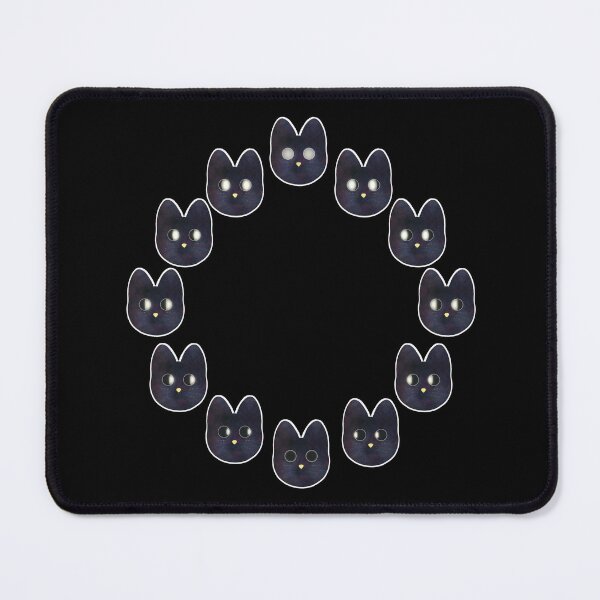 Item preview, Black Cats Heads Moon Phases designed and sold by Alllart.