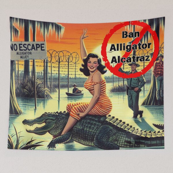 Item preview, Ban Alligator Alcatraz  designed and sold by FloridaWildOnes.