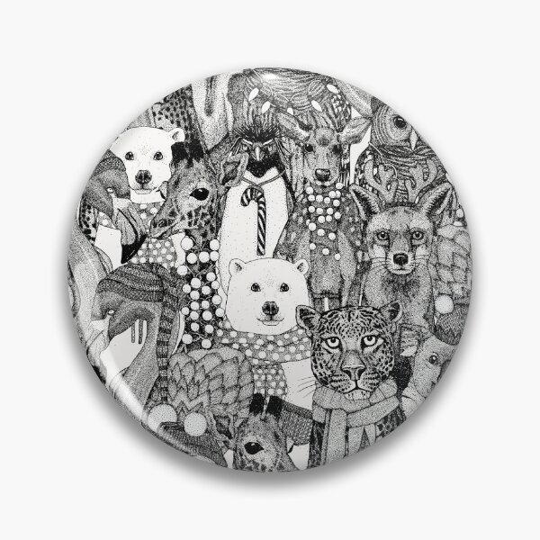 Item preview, festive animals black designed and sold by scrummy.