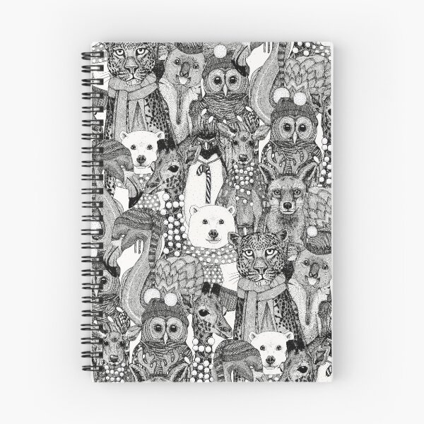 Item preview, festive animals black designed and sold by scrummy.