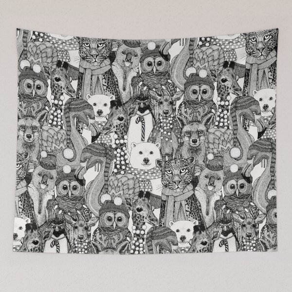 Item preview, festive animals black designed and sold by scrummy.