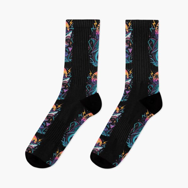 Item preview, Cool Shark Cityscape Retro Vaporwave designed and sold by TomFrontierArt.