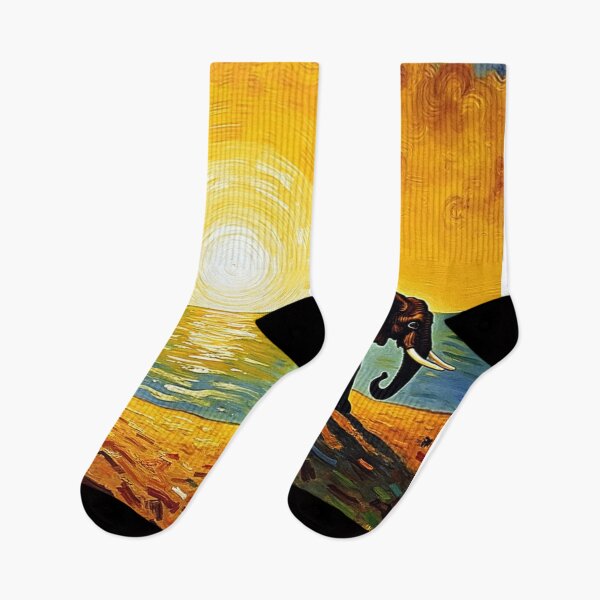 Item preview, Elephant at Dusk – Surreal Sunset Beach Vision designed and sold by TheDesignDen52.