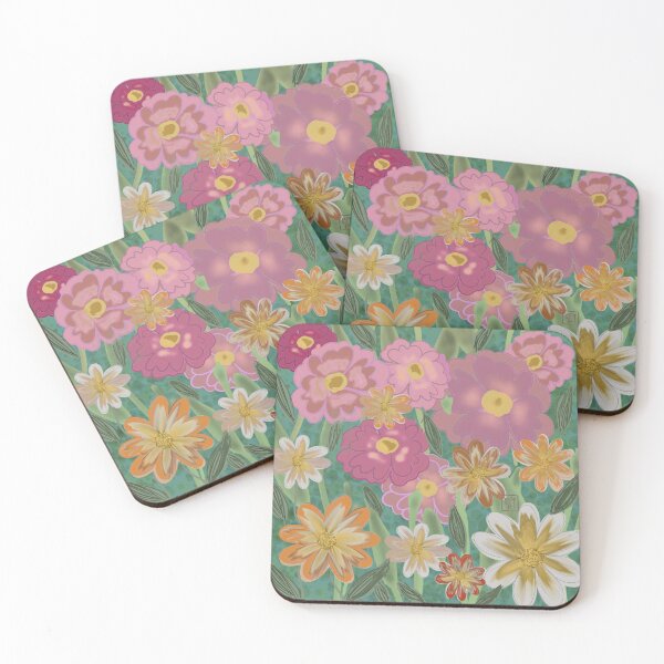 Item preview, Floral layers pink and teal designed and sold by LovePopsicle.