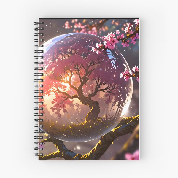 Item preview, Enchanted Cherry Blossom Tree Inside a Crystal Sphere – Magical Fantasy Art designed and sold by A L O N E.