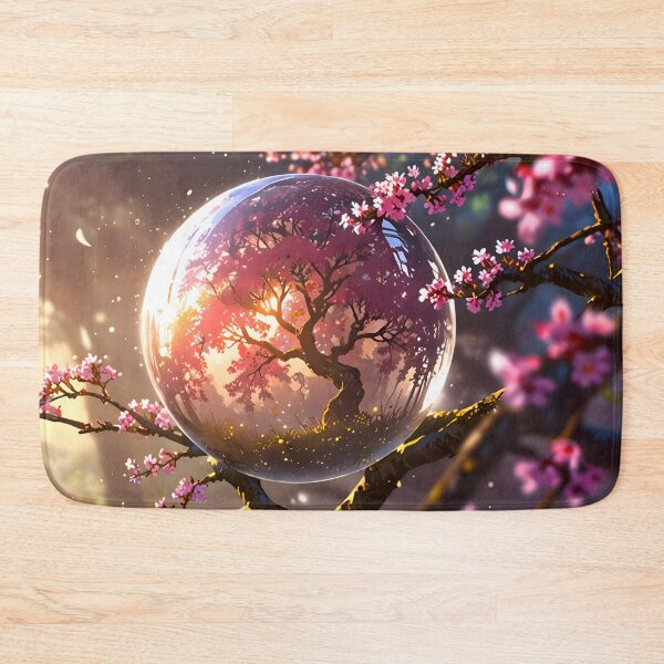 Item preview, Enchanted Cherry Blossom Tree Inside a Crystal Sphere – Magical Fantasy Art designed and sold by A L O N E.
