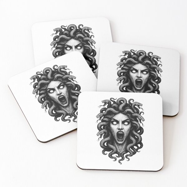 Item preview, Medusa's Wrath - Gothic Scream Art Print designed and sold by xndrlab.