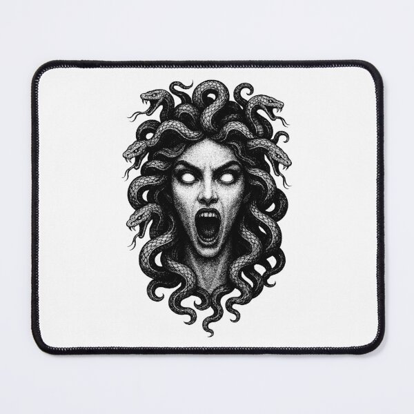Item preview, Medusa's Wrath - Gothic Scream Art Print designed and sold by xndrlab.