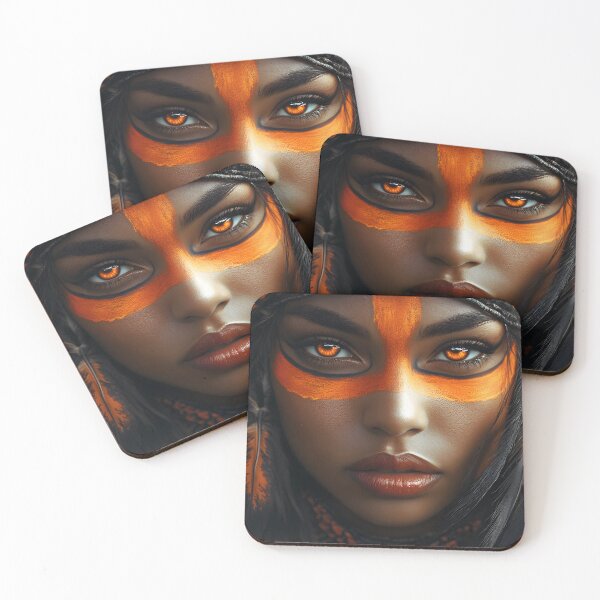 Item preview, Mystical Portrait with Tribal Elements and Colors designed and sold by Artessie.