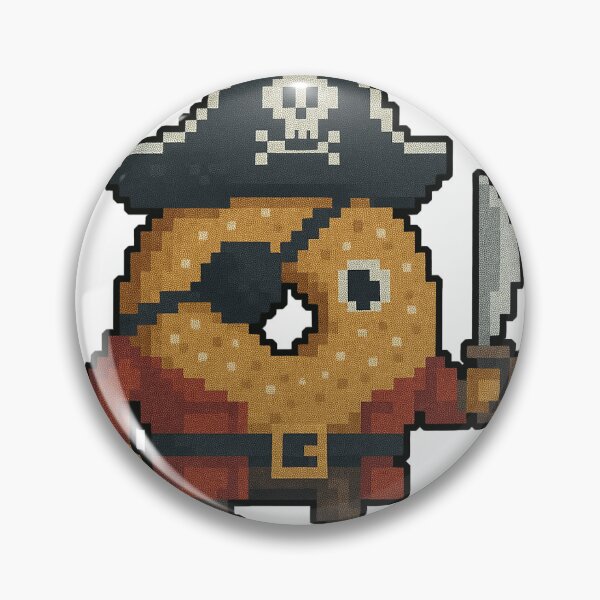 Item preview, Pixel Bagel Pirate - Toasty 56 designed and sold by WeirdDemonGames.