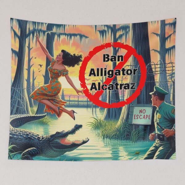 Item preview, Alligator Alcatraz Protest Ban designed and sold by FloridaWildOnes.