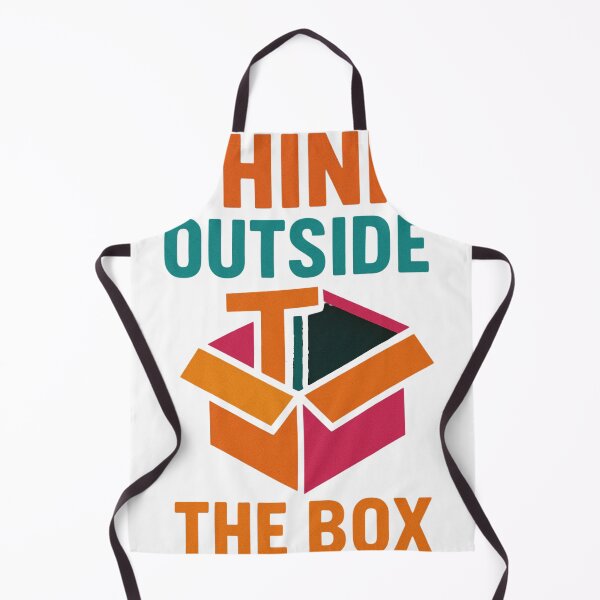 Item preview, Think Outside the Box – 3D Box Graphic Typography designed and sold by BeachRetroDream.