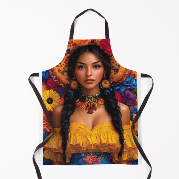 Item preview, Vibrant Floral Portrait of a Young Woman in Colorful Attire designed and sold by Artessie.