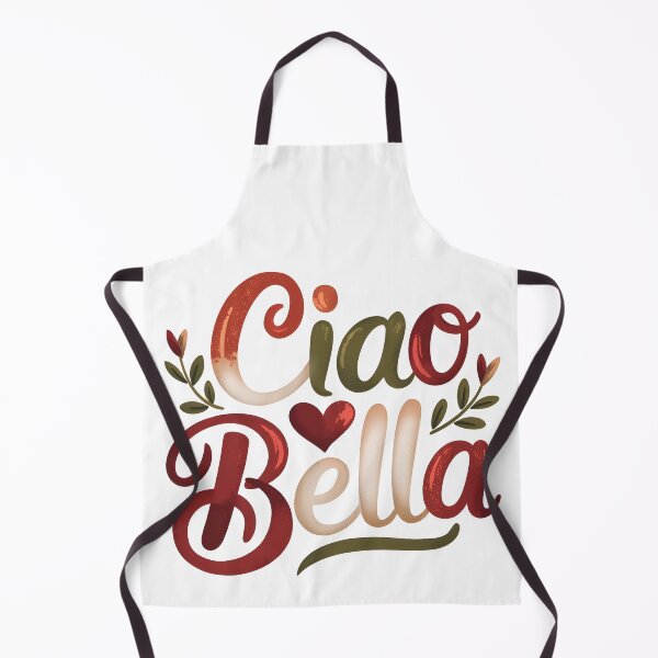 Item preview, Ciao Bella – Watercolor Italian text in Italian Colors with Olive Leaves designed and sold by EmeraldeaArt.