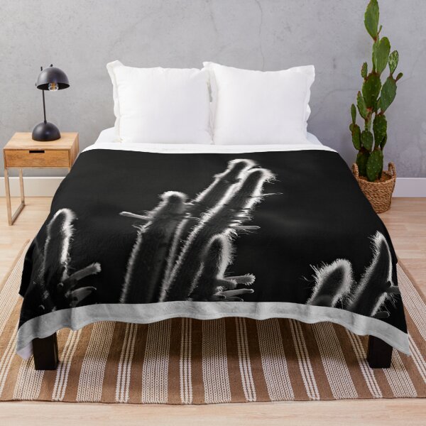Item preview, Dramatic fuzzy cactus in black and white designed and sold by ChrisArnold.