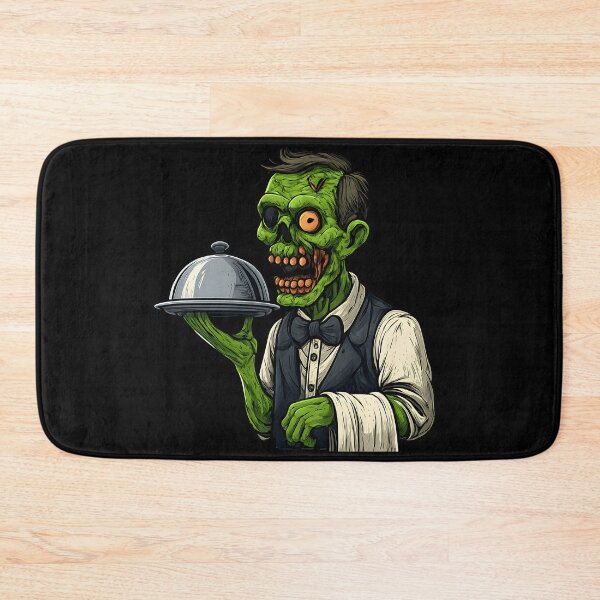 Item preview, Cartoon Zombie Waiter – Undead with a Smile designed and sold by Vibeware.