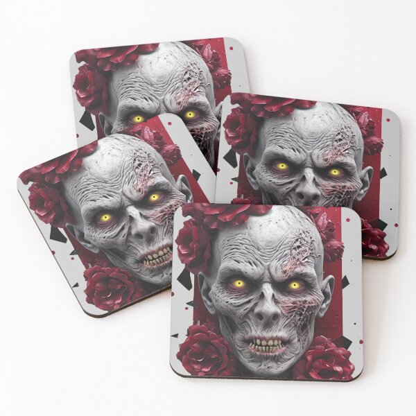 Item preview, Zombie Face with Crimson Roses designed and sold by NightTimeJ.