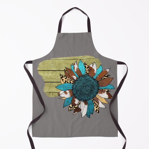 Item preview, Rustic Boho Sunflower with Leopard, Cowhide & Turquoise Patterns designed and sold by ToscaniArt.