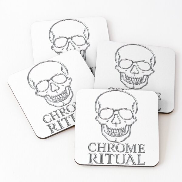Item preview, Chrome-plated skull in rite lettering designed and sold by PixelPrisma.