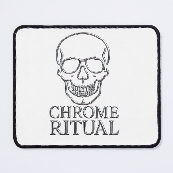 Item preview, Chrome-plated skull in rite lettering designed and sold by PixelPrisma.