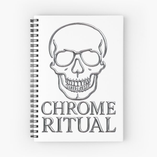 Item preview, Chrome-plated skull in rite lettering designed and sold by PixelPrisma.