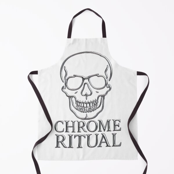 Item preview, Chrome-plated skull in rite lettering designed and sold by PixelPrisma.